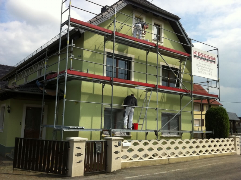 Fassadensanierung an der Hausfassade